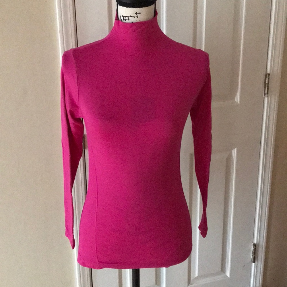 Pink turtle neck long sleeve shirt size small